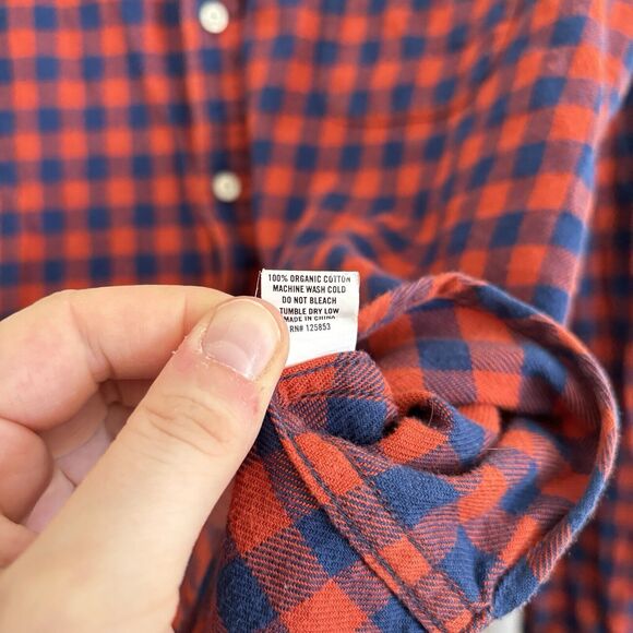 Taylor Stitch Men's 40 Red/Blue Flannel Button Down Long Sleeve Collared - Picture 4 of 9